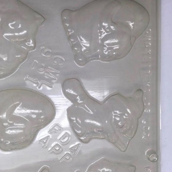 Plastic Craft Candy Mold Halloween Ghost Witch Cat Jack O Lantern - Picture 2 of 3